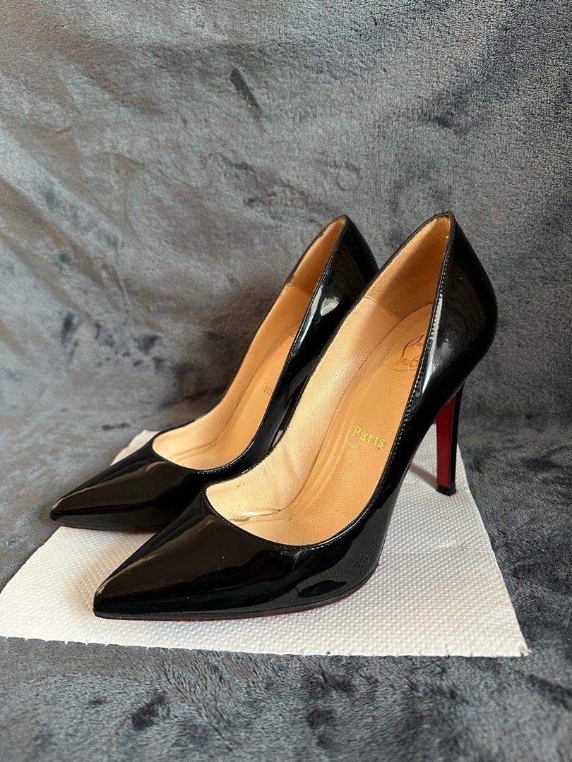 Christian Louboutin Pigalle 100 in black patent leather size 36 Carousell