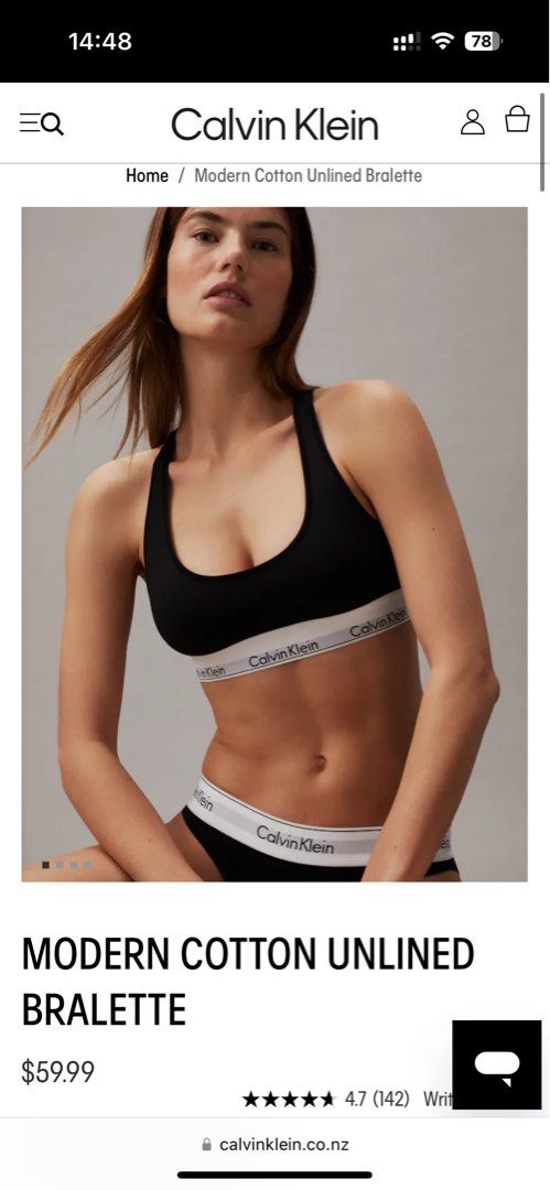Modern cotton unlined bralette clearance