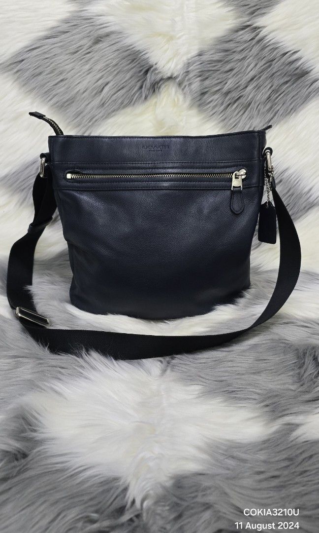 Coach New York Sling Bag navy blue Authentic Men s Fashion Bags Sling Bags on Carousell