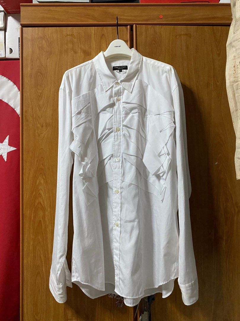 Comme Des Garcons CDG Homme Plus Ruffle Shirt, Men's Fashion Comme Des Garcons CDG Homme Plus Ruffle Shirt, Men's Fashion
