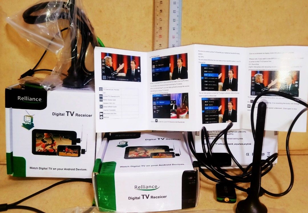 Digital TV Receiver for phone (Category: Other Mobile & Gadget Accessories) located in Calamba. Submitted by princessbotique (Listing ID 1319457851, Image 3). Description: Digital TV Receiver for phone Android Phone Type C Usb This Android TV tuner converts your Android smart phone or tablet into a TV, watch and Enjoy all local TV Channels, without using your airtime 3G/LTE or any internet connection, anywhere and anytime. New with box and manual