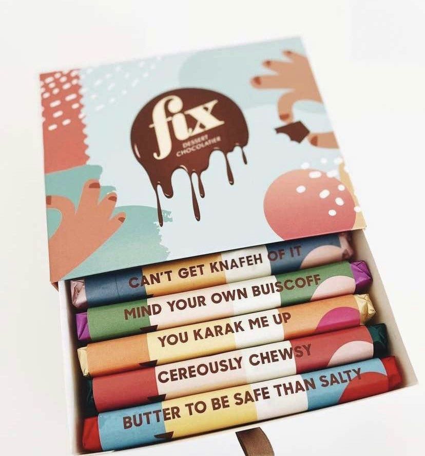 DUBAI FIX CHOCOLATE (Category: Packaged & Instant Food) located in Valenzuela. Submitted by zrf_clothing (Listing ID 1319463043, Image 2). Description: ‼️PASABUY‼️ Famous Fix Chocolate (Dubai) ₱2,000 EACH Available flavors 🍫 Can’t Get Knafeh of it 🍫 Mind your own Buiscoff 🍫 Cerously Chewsy 🍫 Butter to be safe than salty 🍫 Pick up a Pretzel Note : flavors are subject to availability ETA: AUG 17.