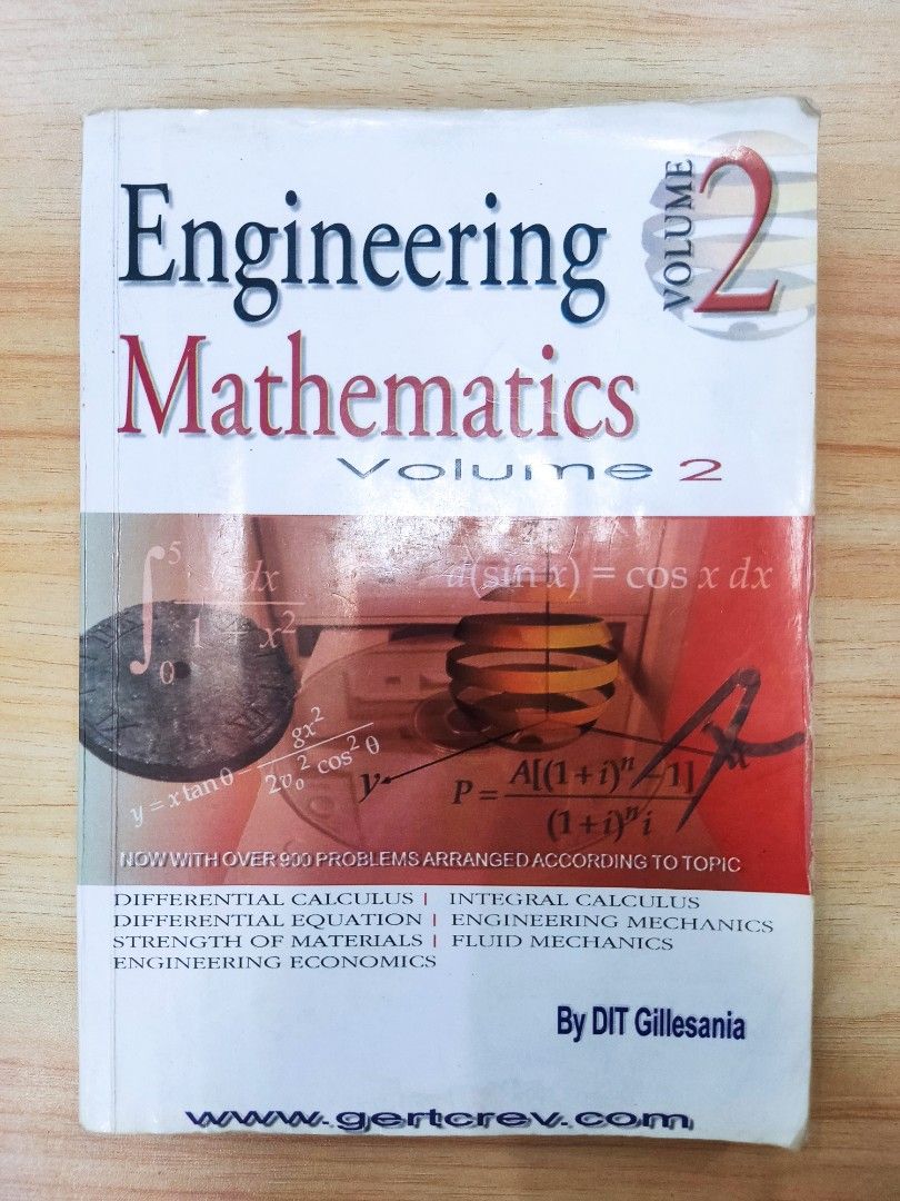 Engineering Maths (Category: Textbooks) located in Mandaluyong City. Submitted by chrisern35 (Listing ID 1319477320, Image 2). Description: Bundle Price: ₱270 Engineering Mathematics Volume 2 Diego Guillesania ₱275 Engineering Economy 3rd Edition Hipolito Sta. Maria ₱50.