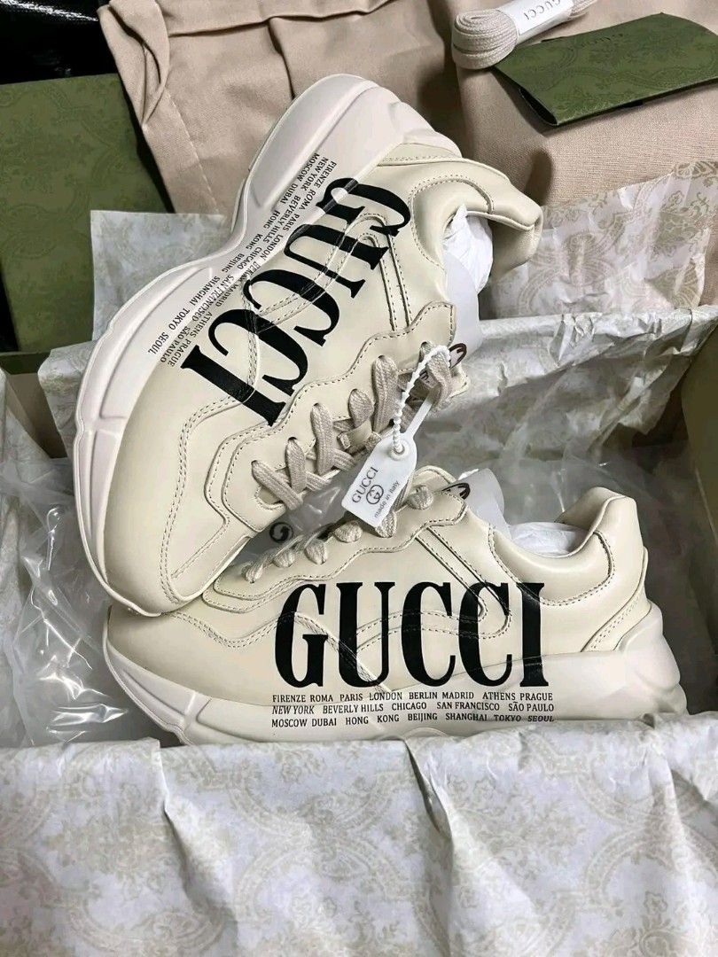 Gucci cream sneakers on sale