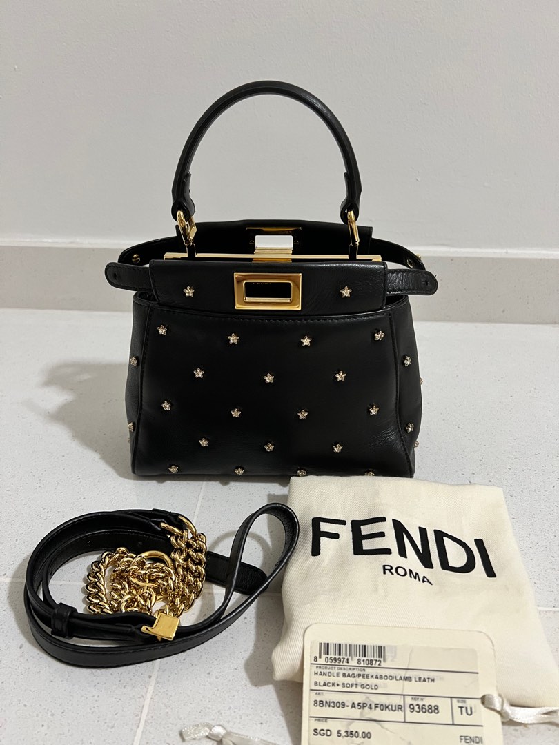 Fendi Peekaboo XS Iconic Limited Edition black Luxury Bags Wallets on Carousell