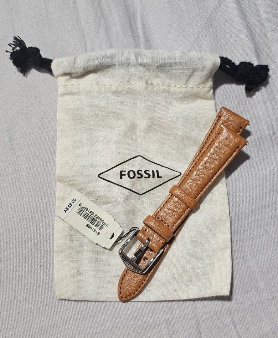 Fossil leather watch strap Brown 16mm Women s Fashion Watches Accessories Watches on Carousell