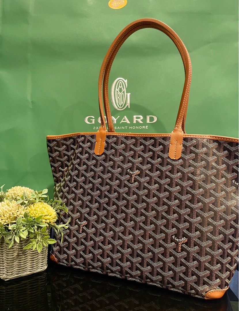 Goyard black and tan tote sale