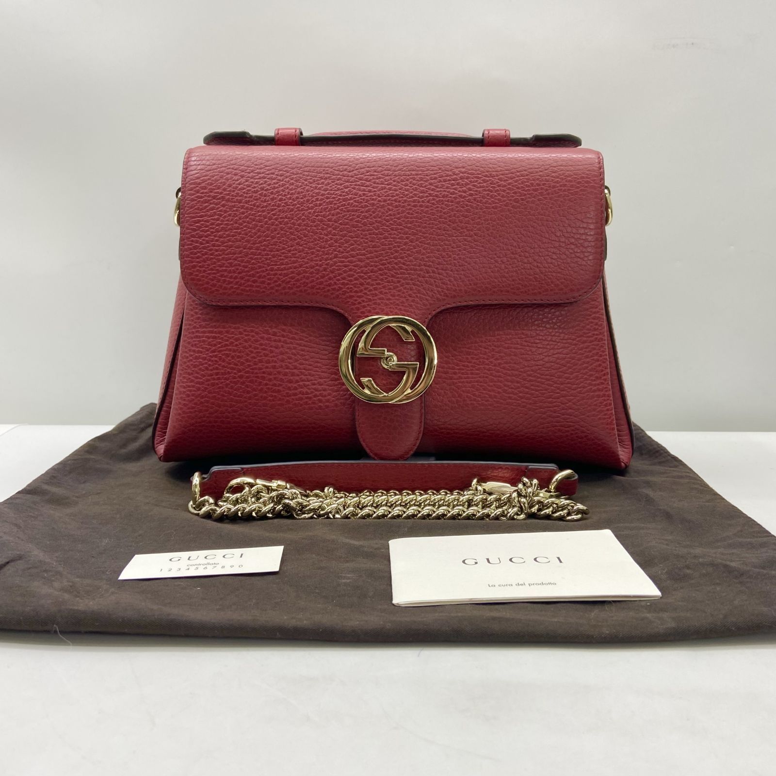 DISCOUNTED GUCCI 510302 RED 2WAY BAG 247039174 WE