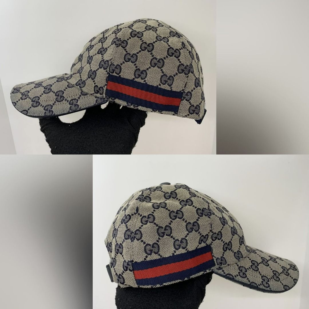 GUCCI 696845 GREY CANVAS #S CAP 247038151 AL, Luxury, Accessories