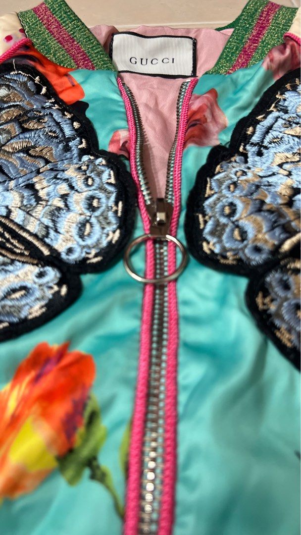 Gucci butterfly jacket discount