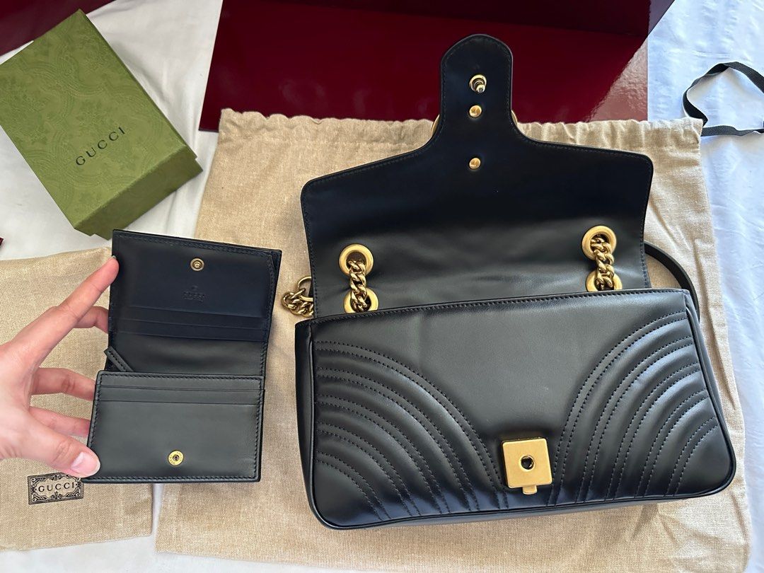 Gucci marmont medium bag with wallet Luxury Bags Wallets on Carousell