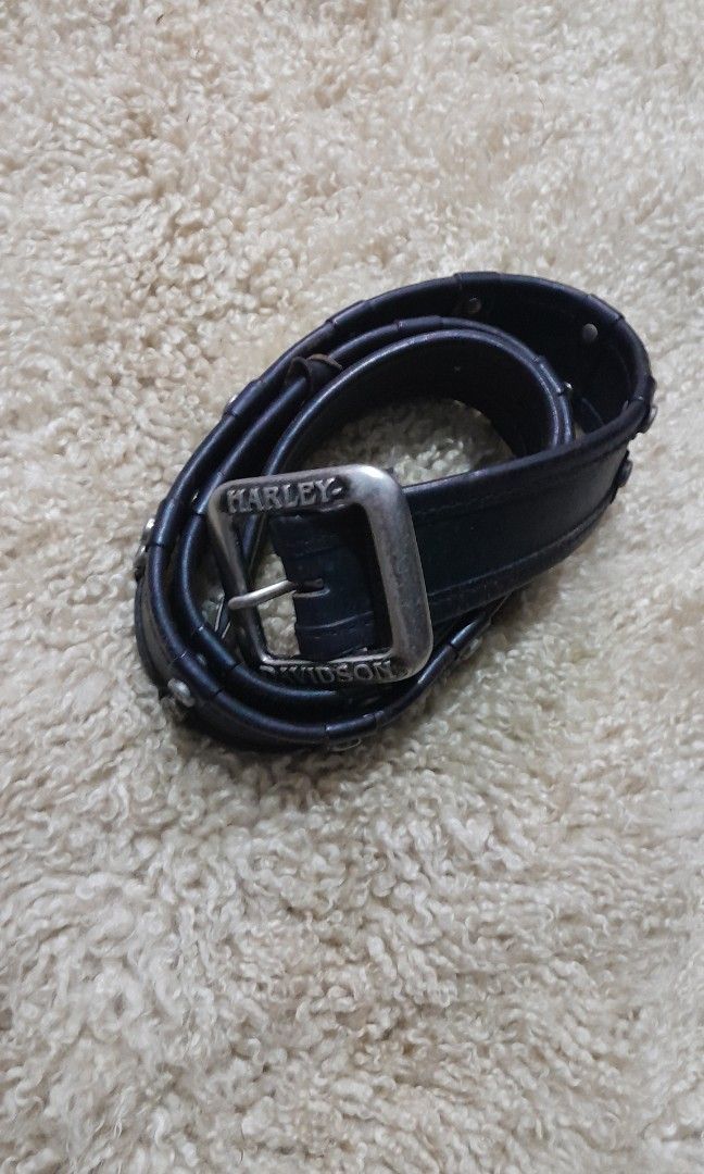 Harley davidson belt, Fesyen Pria, Aksesoris, Ikat Pinggang di