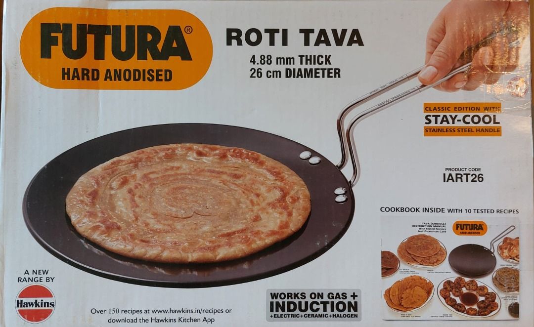 Hawkins Futura Anodised Roti Chappati Tava 26 cm Brand New