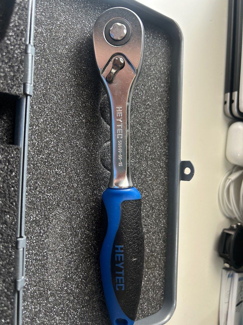 Heytec Socket Set (Category: Home Improvement Tools & Accessories) located in Petaling Jaya. Submitted by sapikskywalker (Listing ID 1319340704, Image 2). Description: Brand new Heytec socket set. Reason to letgo: extra set Whats in the box: 1. Heytec ratchet 3/8" (50840-00-15) 2. Heytec sliding T-head/adapter (50850-14-1) 3. Heytec extender (50840-04) 4. 19mm, 17mm, 14mm, 13mm, 11mm, 10mm, 9mm, 8mm, 7mm, 6mm sockets 5. Metal box All made in Germ