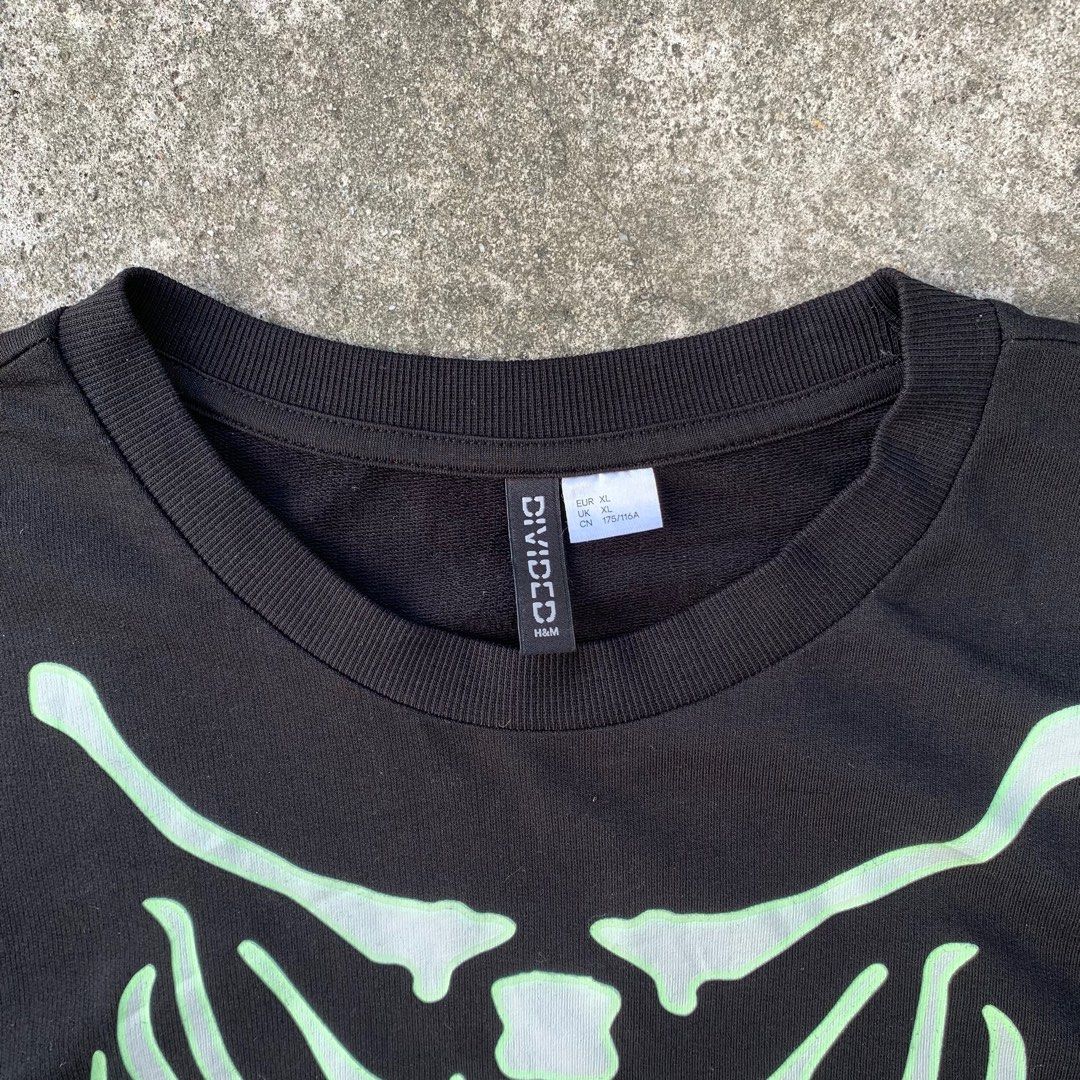 H M Skeleton Sweatshirt Women s Fashion Tops Longsleeves on Carousell