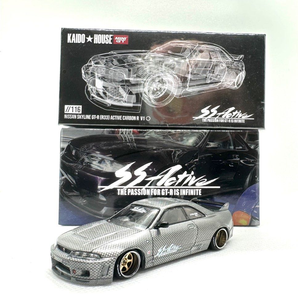 MINI GT 街道ハウス　スカイライン GT-R R33 V1 チェイス In Stock] Mini GT x Kaido House Nissan Skyline GT-R R33 Active