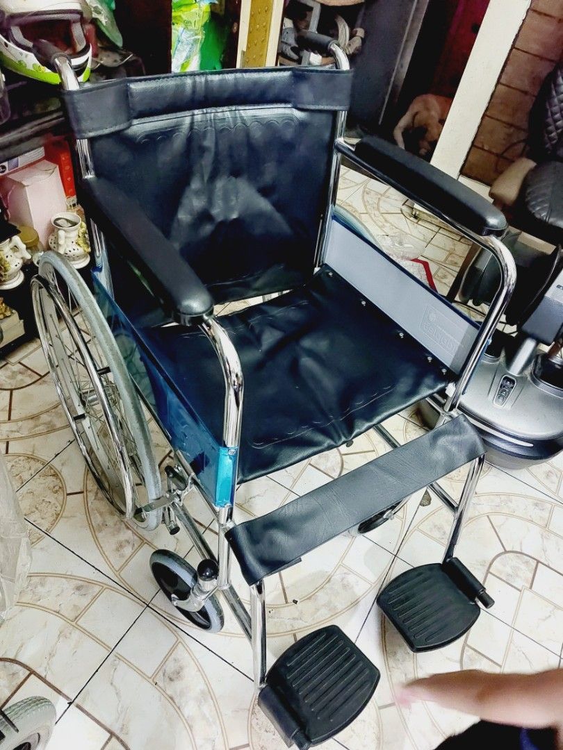 Indoplas Heavy Duty Wheelchair (Category: Wheelchairs) located in Quezon City. Submitted by cinco.plus.apparel (Listing ID 1319332736, Image 3). Description: Indoplas Heavy Duty Wheelchair ALMOST NEW! 3x to 4x use only. You can check the photos. With Box Reason for Selling : already bought a new one with smaller size PICK UP Only : Location is at Novaliches, Quezon City Mode of Payment : Cash upon pick up, GCash or Bank Transfer.