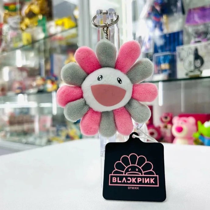INSTOCK Takashi Murakami x BLACKPINK Flower Plush Keychain Grey Pink Hobbies Toys Toys Games on Carousell