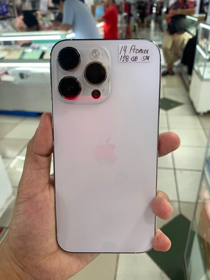iPhone 14 Pro max (128gb) Smartlock (Category: iPhone 14 Series) located in Manila. Submitted by arzillah (Listing ID 1319500316, Image 1). Description: iPhone 14 Pro max 128gb Smartlock Ntc approve 96% bh Slightly use No scratches No dents No issue All working Open for COD/COP + SF Manila area (sameday delivery) Province area (via LBC) required DP to avoid cancellations Physical store: Greenhills Shopping Center, 2ndfloor, stall#: Ai 11 Contact#