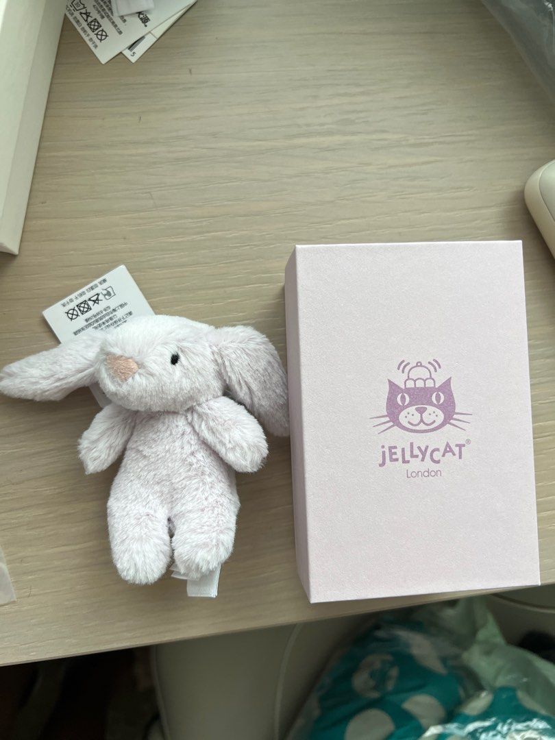 Jellycat Bashful Bunny hyacinth bag charm with gift box Women s Fashion Watches Accessories Other Accessories on Carousell