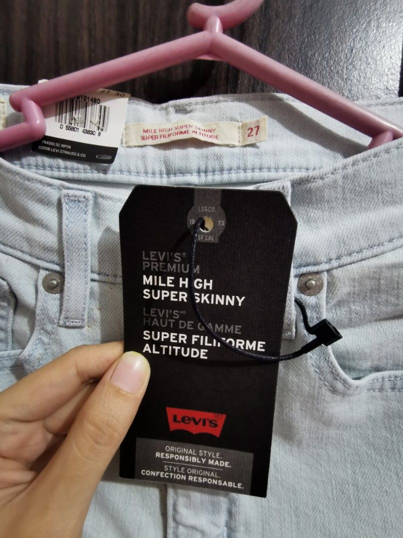 Levi's Mile High Super Skinny (Category: Jeans) located in Manila. Submitted by marjll (Listing ID 1319382642, Image 3). Description: Brandnew with Tag Highwaist Skinny from Levi's Waist: 27inches Length: 30inches Denim Stretch MOP:BDO COURIER: LBC/GOGO EXPRESS.