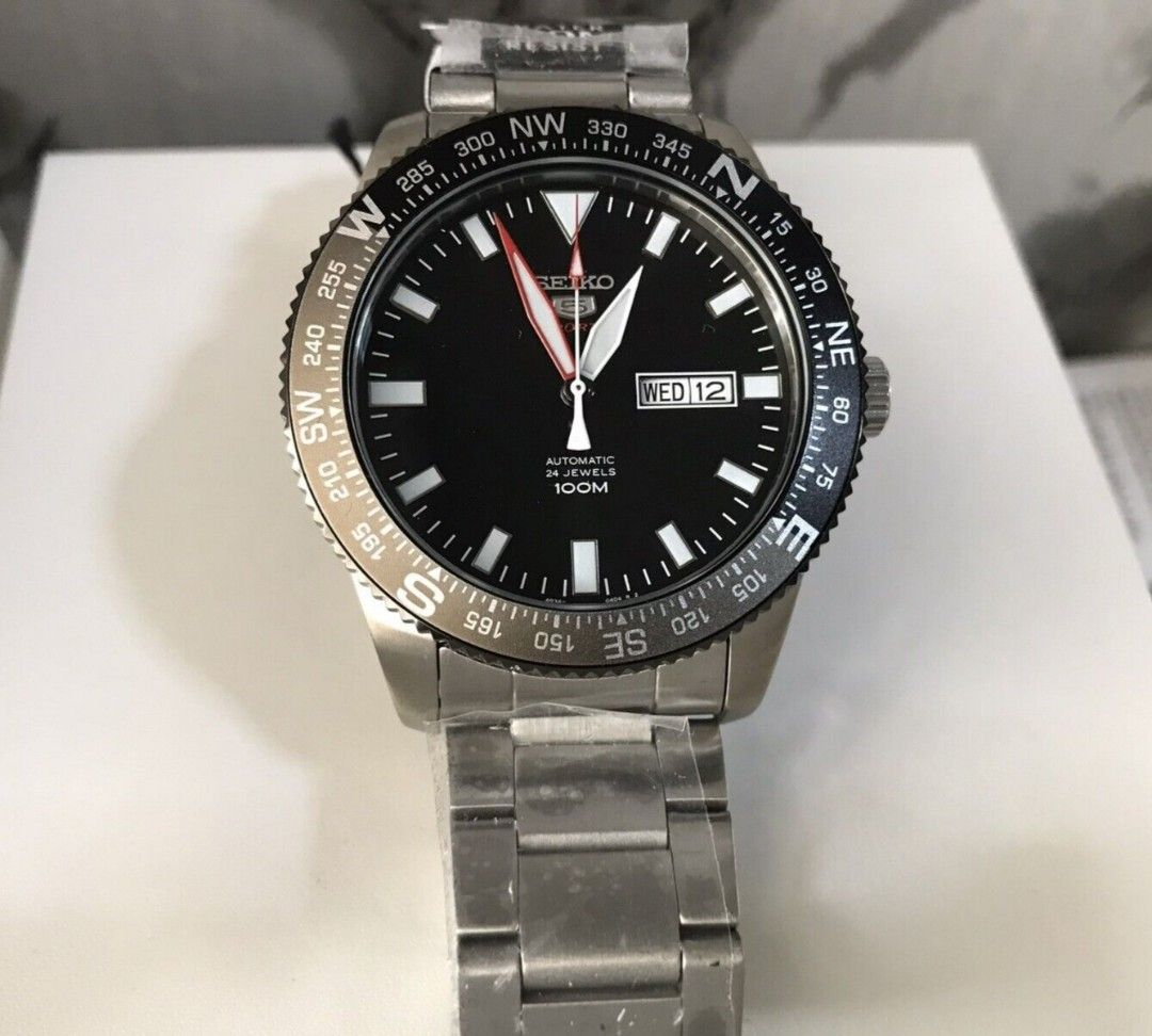 Lowest Price Seiko 5 Sports SRP669 Men s Automatic Black Dial Stainless Steel Watch srp669 srp669k srp669k1 Birthday gift birthday seiko BRAND NEW