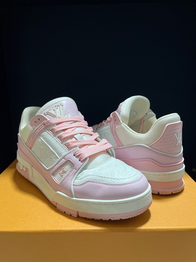 LV Louis Vuitton Pink Trainers Sneakers Luxury Sneakers Footwear on Carousell
