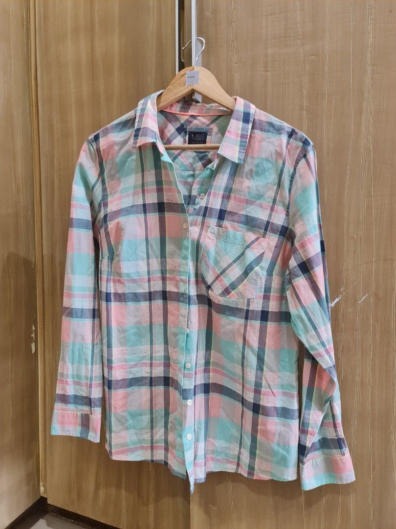 M Marks&Spencer Plad Blouse (Category: Longsleeves) located in Quezon City. Submitted by fp332 (Listing ID 1319515196, Image 1). Description: lightly used. Decluttering.