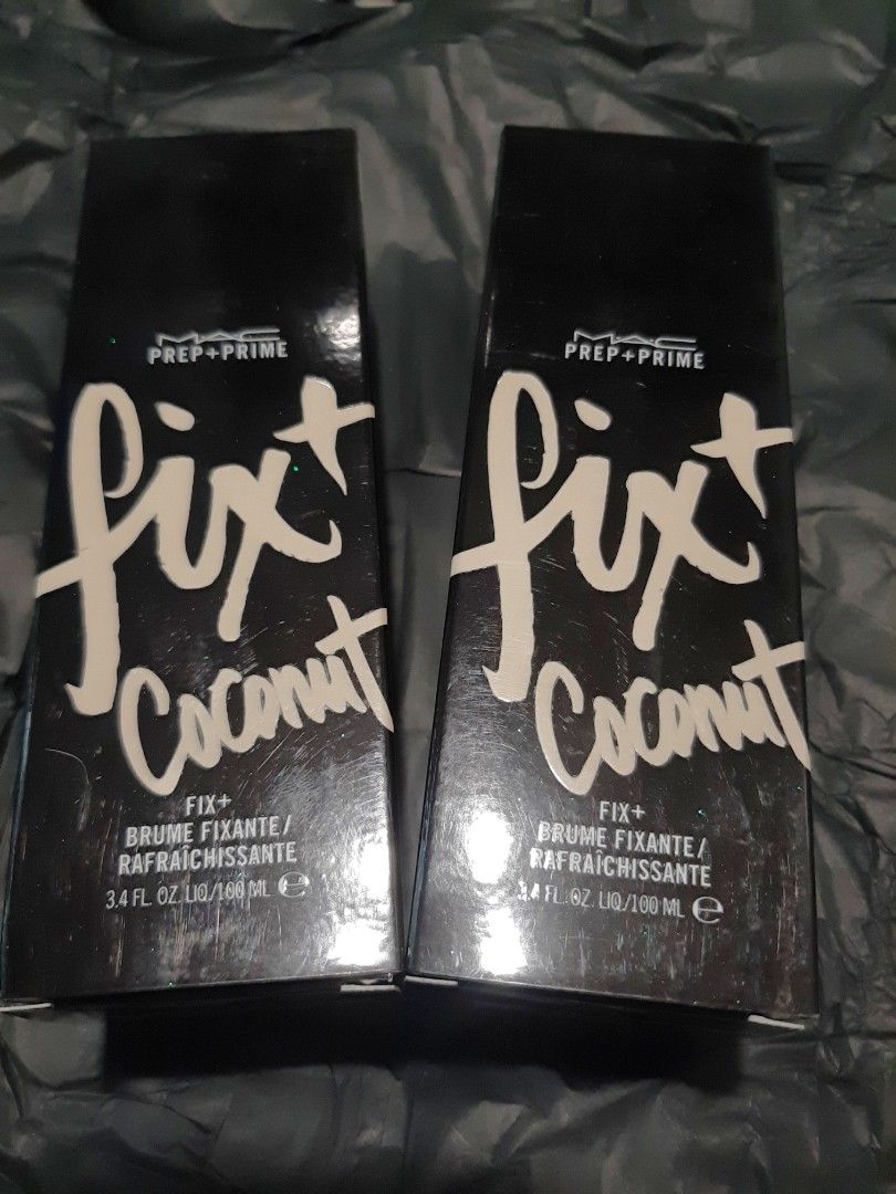 REPRICED Mac Prep + Prime Fix+ Coconut (Category: Makeup) located in Quezon City. Submitted by decluttering_helpmeee (Listing ID 1319349756, Image 2). Description: Coconut Variant. Full size 100ml. Brand new in box. December 2022 batch. Retails for Php 1800. Other variants also available. Original Matte Price is slightly negotiable. Sf c/o buyer..