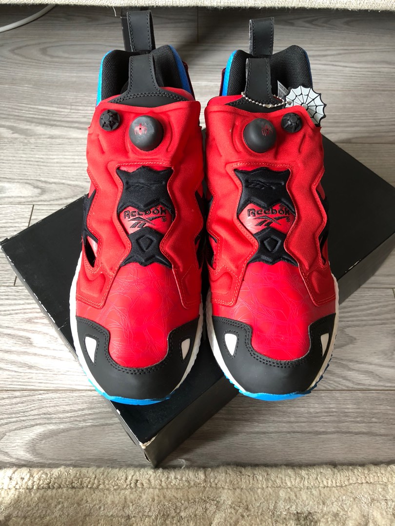 Marvel X Reebok Spiderman Pump Fury US 12, 男裝, 鞋, 波鞋- Carousell