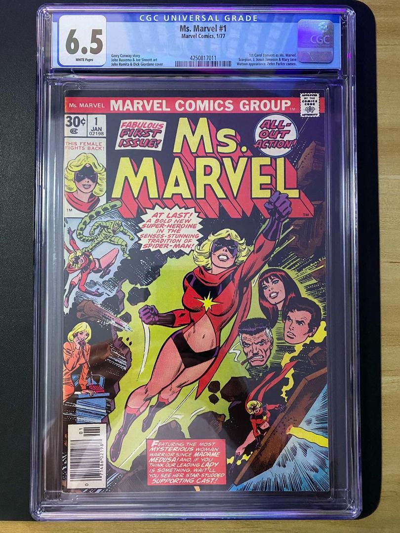 Ms. Marvel #1 (1977) CGC 6.5 comics (Category: Comics & Manga) located in Quezon City. Submitted by choybee_poppers (Listing ID 1319466381, Image 1). Description: Ms. Marvel #1 (1977) CGC 6.5 comics 1st Carol Danvers as Ms. Marvel Payments via Gcash or BPI Shipping via Grab/Lalamove at Buyer's Expense Location: Commonwealth, Quezon City.