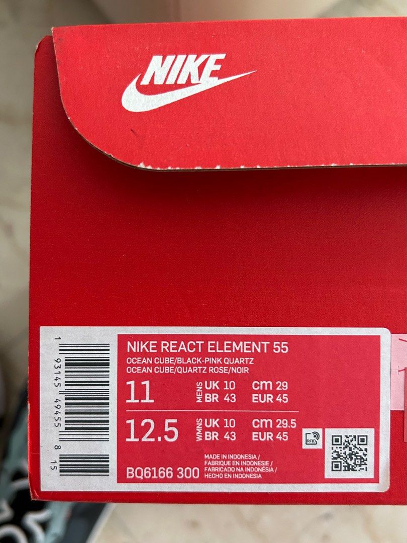 Nike React (Category: Sneakers) located in Singapore. Submitted by mr_hw (Listing ID 1319457738, Image 4). Description: Brand new in box. US 11 UK 10 EUR 45.