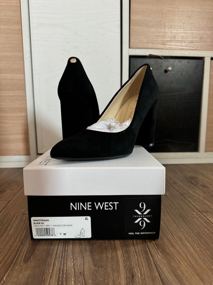 Nine west astoria black suede top
