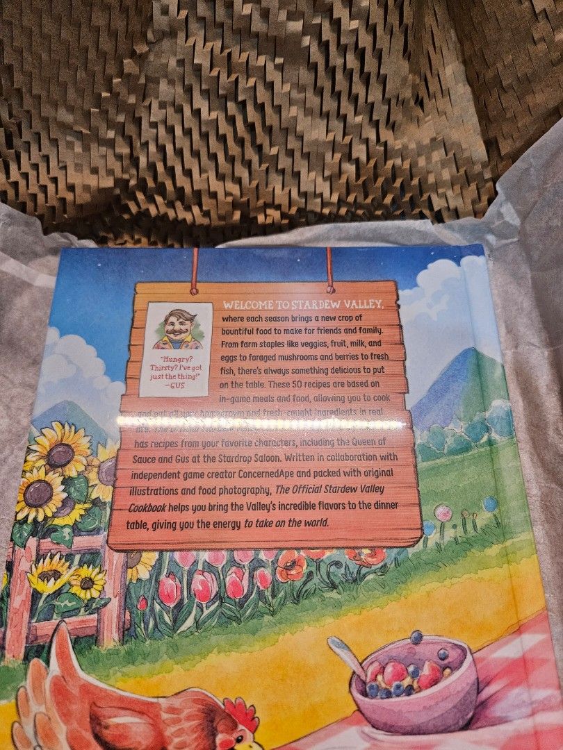 Official Stardew Valley Cookbook (Category: Storybooks) located in Paranaque City. Submitted by FitNHobbies (Listing ID 1319384726, Image 3). Description: CHRISTMAS SALE! Official Stardew Valley Cookbook BRAND NEW AND SEALED Price: 2,299php (3 PCS LEFT) Location: Parañaque City Delivery: Lalamove (Shouldered by buyer) Payment: COD or GCASH.