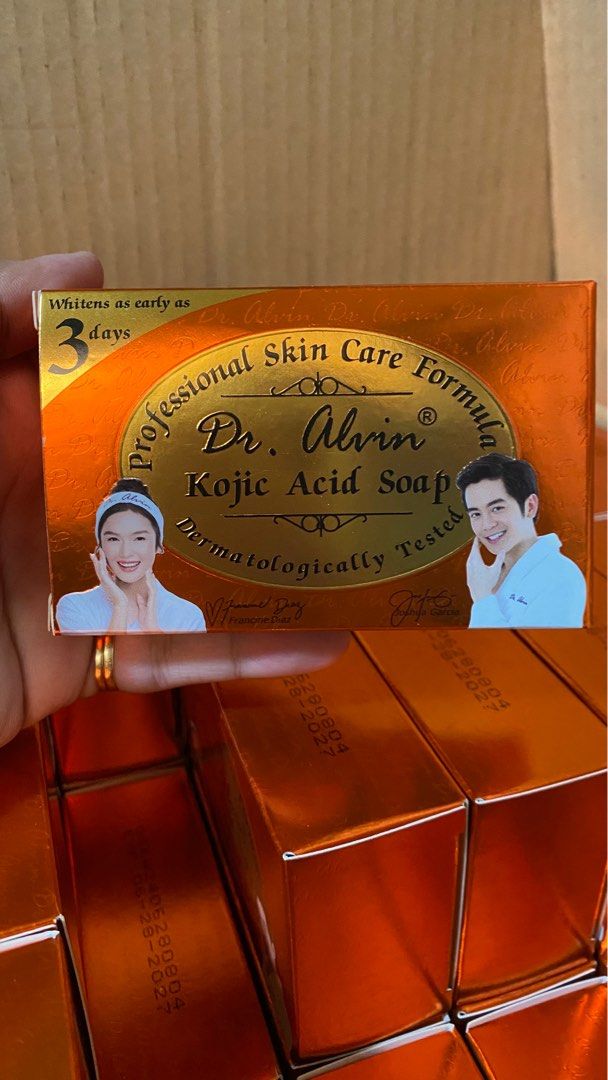 ORIGINAL DR. ALVIN KOJIC ACID SOAP (Category: Bath) located in Manila. Submitted by belleabad18 (Listing ID 1263223725, Image 1). Description: Original Dr. Alvin Kojic Acid Soap - 70 pesos per piece - 135 grams per bar - 100% legit.