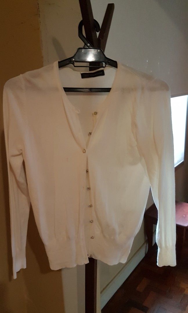 Super Sale Original Marks Spencer Women s Cardigan in White Colour Women s Fashion Tops Longsleeves on Carousell