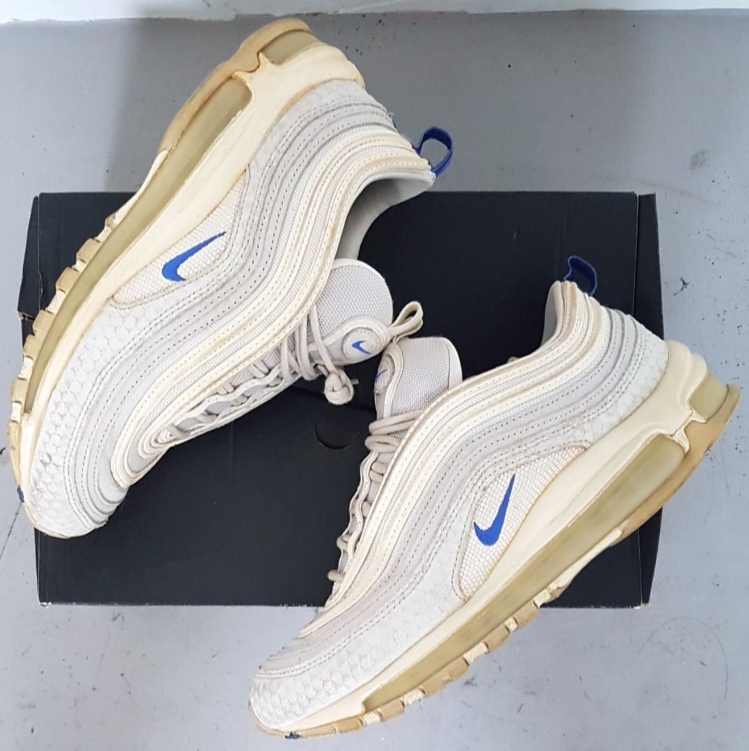 Original Nike Air Max 97 Sneakers Pure Platinum Racer Blue US 8 UK 7 EUR 41 Off White Running Shoes Timeless Classic Cool Nike Footwear All