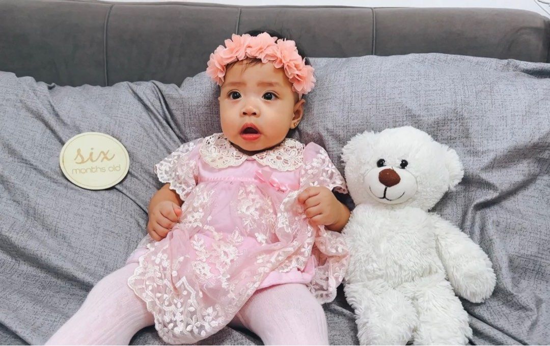 Pink dress for baby (Category: Babies & Kids Fashion) located in Las Pinas. Submitted by jalora (Listing ID 1319441802, Image 1). Description: .