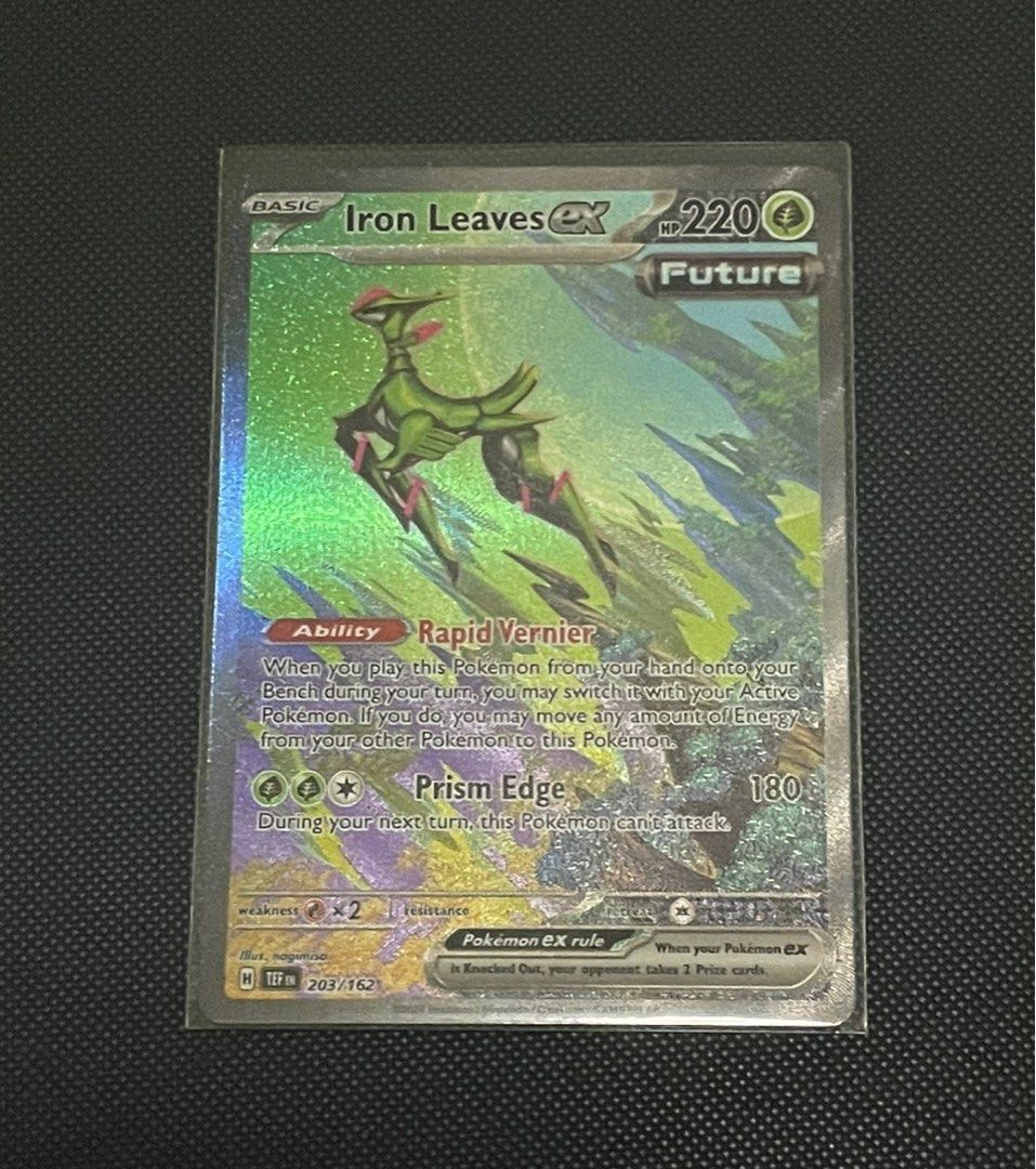 Pokemon TCG Temporal Forces Iron Leaves EX SIR 203/162, Hobbies & Toys,  Toys & Games on Carousell