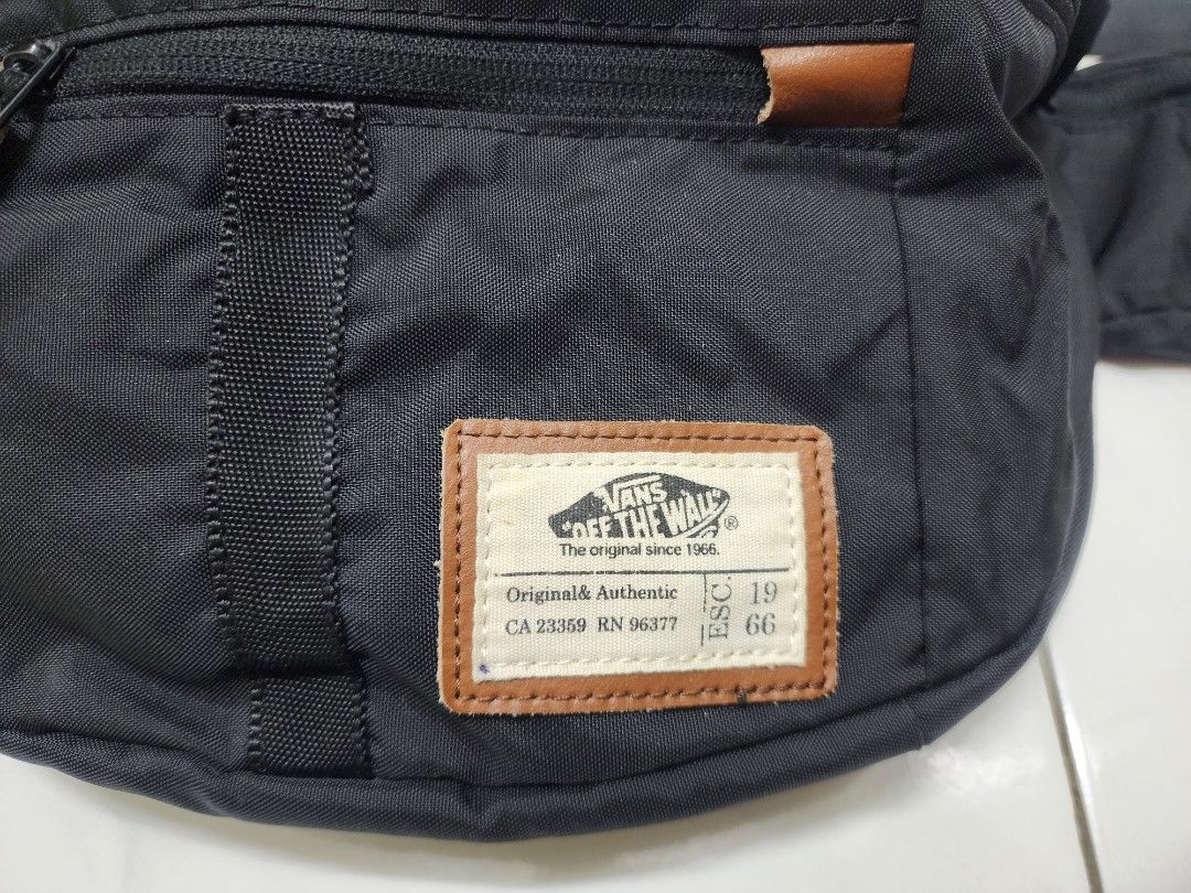 Pouch Bag Vans Off The Wall Fabric Cordura Zip Vans Waist Bag Tali Leather With Tag Authentic 1966
