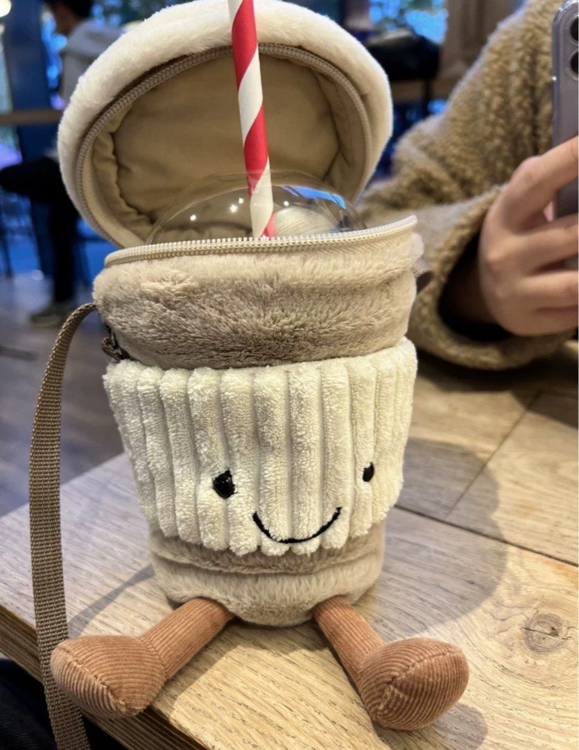 Jellycat Amuseables Coffee-to-go Bag Beige Pink Hu00e0ng Du01b0