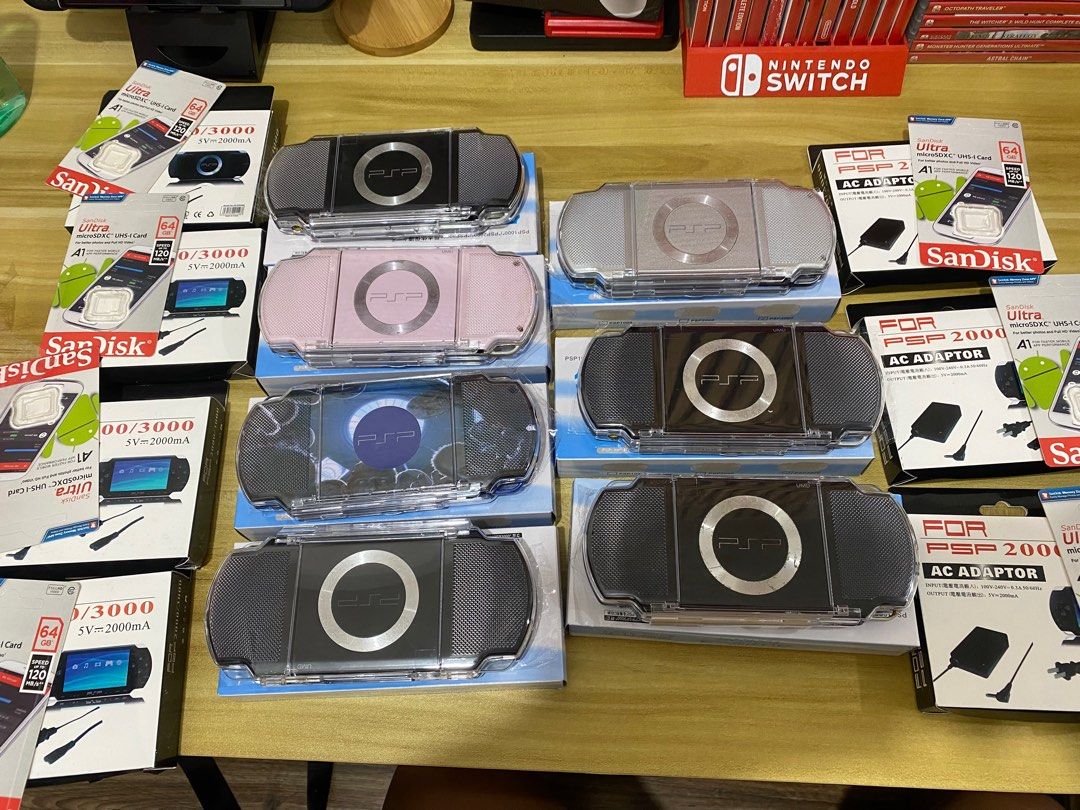 PSP 2000 SLIM MODEL 64GB (Category: PlayStation) located in Marilao. Submitted by jannelle000 (Listing ID 1319362052, Image 2). Description: PSP 2000 SERIES SLIM 64GB JAILBREAK ALREADY Available colors: BLACK, BLUE, PINK, SILVER Inclusion, Psp 2000 unit Bnew battery Bnew charger Bnew 64GB Memory card full of games Bnew memory adaptor Bnew crystal case Ready to use! Pwede rin mag reqs game basta compatible sa PSP Unli test upon meet up around mari