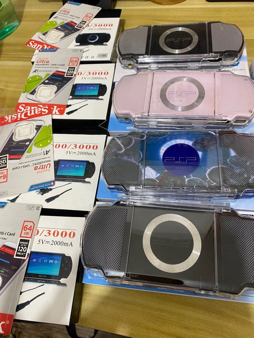 PSP 2000 SLIM MODEL 64GB (Category: PlayStation) located in Marilao. Submitted by jannelle000 (Listing ID 1319362052, Image 3). Description: PSP 2000 SERIES SLIM 64GB JAILBREAK ALREADY Available colors: BLACK, BLUE, PINK, SILVER Inclusion, Psp 2000 unit Bnew battery Bnew charger Bnew 64GB Memory card full of games Bnew memory adaptor Bnew crystal case Ready to use! Pwede rin mag reqs game basta compatible sa PSP Unli test upon meet up around mari
