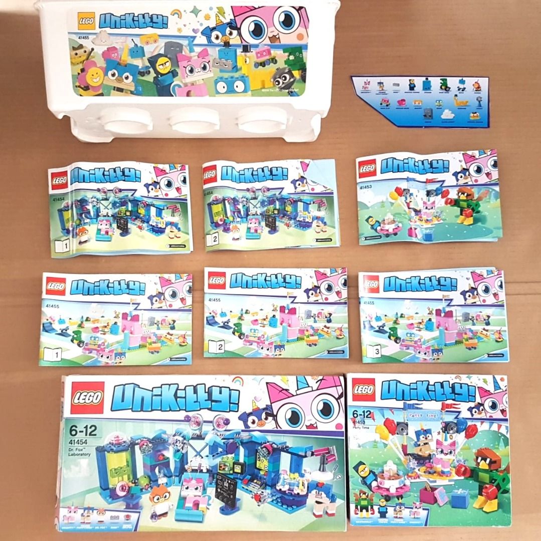 Rare Collectibles Original LEGO Bricks 3 LEGO UNIKITTY Set Unikingdom Creative Brick Box Dr. Fox Laboratory Party Time Discovery Creative