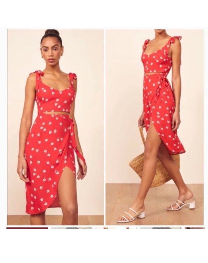 Reformation Belinda Dress (Category: Dresses) located in Manila. Submitted by riza8 (Listing ID 1319434620, Image 2). Description: Reformation Belinda Dress. sinukat lang, never been worn. super Ganda at pang ootd especially pang Boracay or beach outfit. fit to Large - XLarge SF Shoulder by buyer LBC/ Jnt.