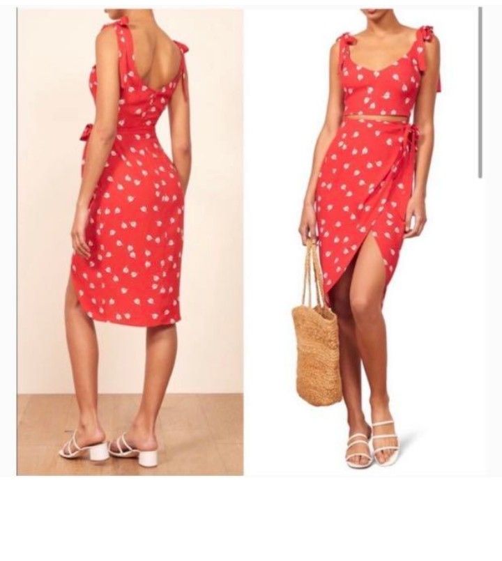 Reformation Belinda Dress (Category: Dresses) located in Manila. Submitted by riza8 (Listing ID 1319434620, Image 3). Description: Reformation Belinda Dress. sinukat lang, never been worn. super Ganda at pang ootd especially pang Boracay or beach outfit. fit to Large - XLarge SF Shoulder by buyer LBC/ Jnt.