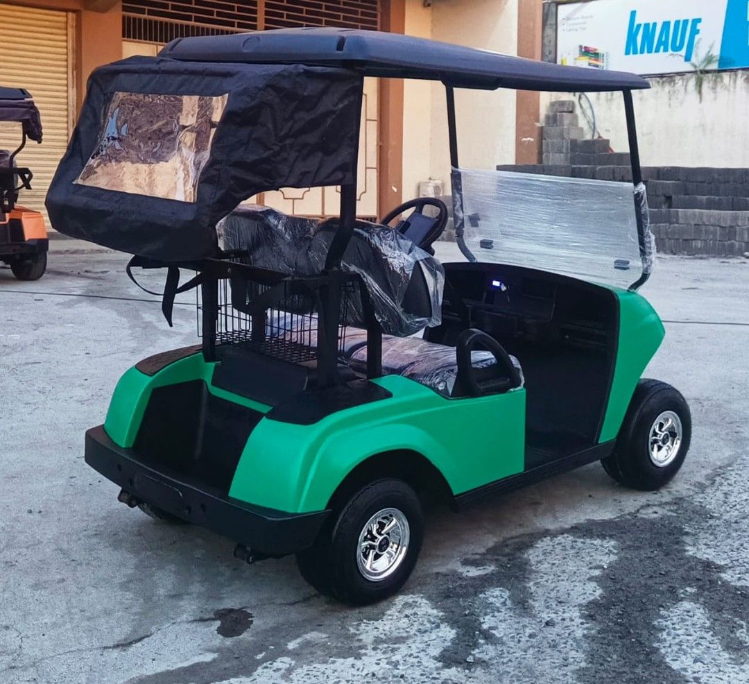 2 Seater Electric Golf Cart (Category: Golf) located in Cavite. Submitted by cebcar (Listing ID 1312009819, Image 3). Description: Promo unit! Powered by GoSolar Lithium Battery New Paint Body and Chassis New Upholstery New Foldable Windshield Freebies - golf bag canopy 3 months Warranty Labor and Parts.