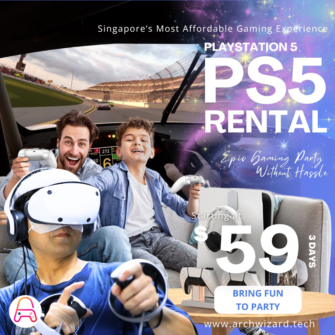 Rent PlayStation 5 ArchWizard Console and Games Rental Program