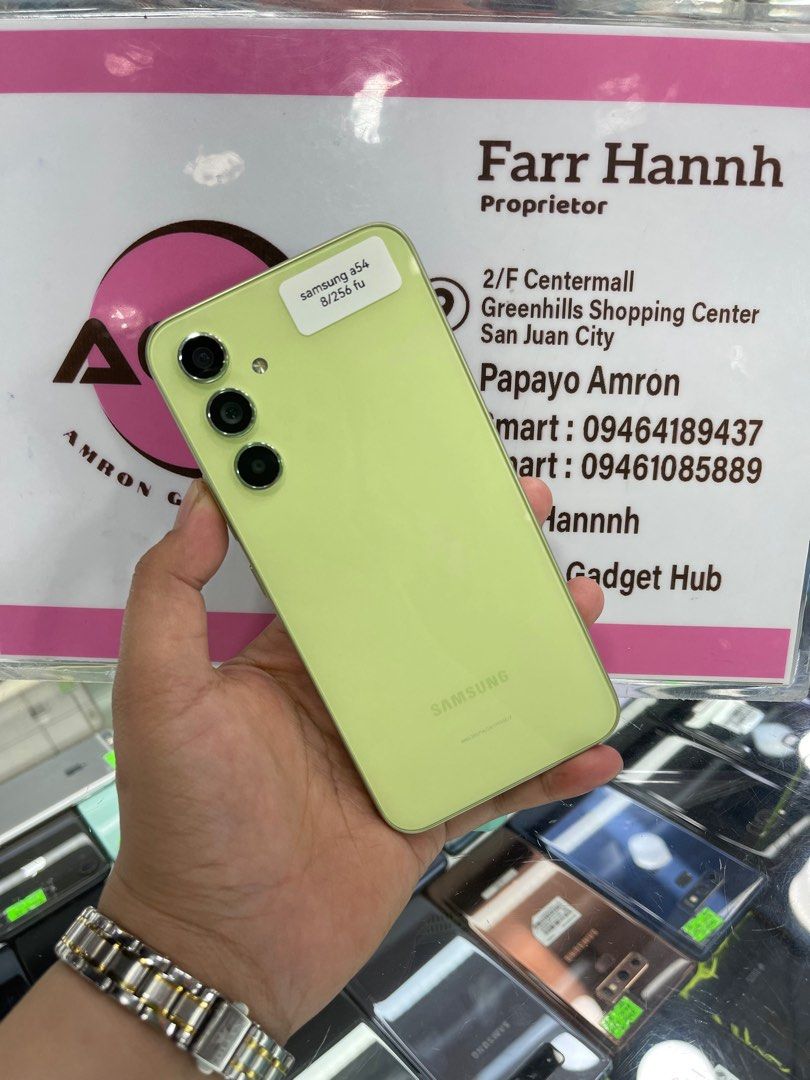 SAMSUNG A54 5G (Category: Samsung) located in Manila. Submitted by farhanadau39938 (Listing ID 1319386022, Image 1). Description: SAMSUNG A54 5G *8/256GB *NTC APPROVED *GOOD AS NEW *LEGIT / ORIGINAL *NO ISSUE * NO REPAIR HISTORY INCLUSION CASE TEMPERED GLASS CHARGER “DIRECT NALANG PO KAYO MISMO SA FACEBOOK KO farr hannh or sa PAGE KOPO AMRON GADGET HUB dahil hindi po ako agad agad maka reply Thankyouu po.🤍 Follow us on tiktok: www.tiktok.com/@am