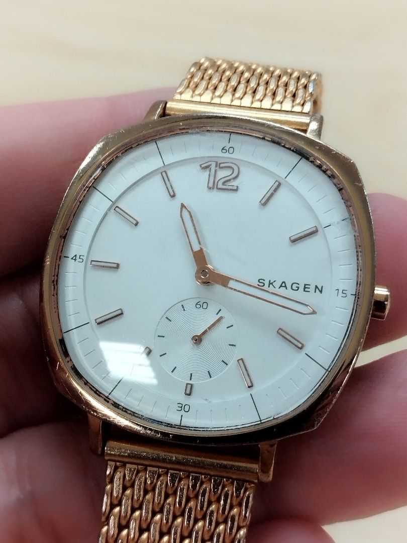 Womens rose gold mesh watch outlet